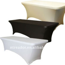 Partidas negras de 6 pies Spandex Table Cover mantel